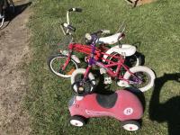 (2) Kid Bikes & Ride On Toy 
