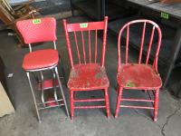 (2) Chairs and High Chair