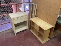 (2) Homemade Wood Furniture & Miscellaneous Wood Slabs