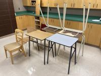 (6) Student Desks & (3) Miscellaneous Chairs