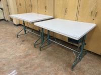 (2) Adjustable Art Tables