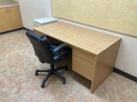 Office Desk, Chairs & Filing Cabinet