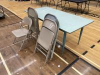 Table & (6) Folding Chairs