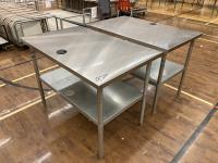 (2) Stainless Steel Tables