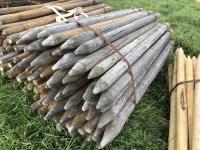 (110±) 3 Inch X 7 Ft Treated Fence Posts