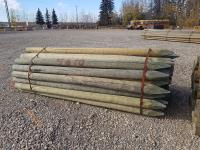(45) 5-6 Inch X 10 Ft Pressure Treated Fence Posts