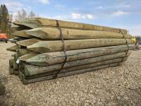(35) 6-7 Inch X 10 Ft Pressure Treated Fence Posts