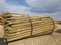 (180) 2-3 Inch X 7 Ft Pressure Treated Fence Posts