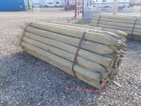 (50) 5-6 Inch X 9 Ft Pressure Treated Fence Posts