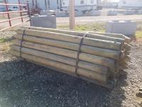 (50) 5-6 Inch X 9 Ft Pressure Treated Fence Posts