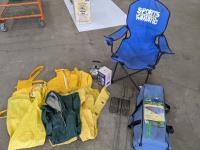 Qty of Assorted Camping Items and Rain Gear