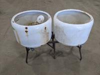 Vintage Washer Drums On Stands