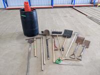 Qty of Various Hand Tools and Snow Fence