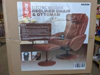 Electric Massage Recliner and Ottoman