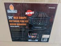 Fire King 24 Inch Hex Shaped Wood Burning Firepit