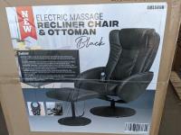 Electric Massage Reclining Chair & Ottoman 