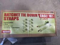 (10) 2 Inch X 15 Ft Ratchet Tie Down Straps 