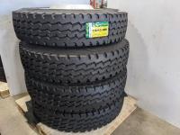 (4) Grizzly 11R24.5-16PR Tires On Bud Rims