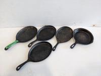 (5) Cast Iron Pans