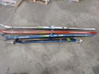 (3) Pairs of Cross Country Skis and Poles