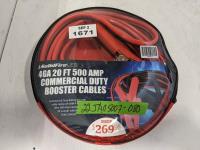20 Ft Commercial Duty Booster Cables 