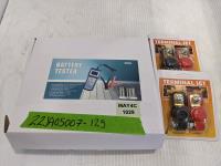 Battery Tester & (2) Terminal Sets 
