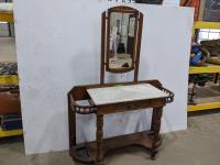 Antique Hall Stand with Mirror