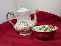 D&C France Teapot and Aynsley Side Bowl