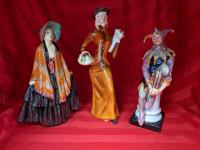 Royal Doulton Rhoda, Eliza and Jester Figurines