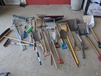 (5) Brooms, (7) Shovels, Snow Extender Roof Shovel