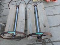 (2) Steel Wheel Benches