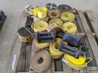 Qty of Assorted Tow Straps & Load Winches
