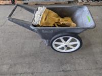Rubbermaid Cart and 34 Inch X 48 Inch Canvas Tarp