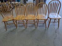 (5) Wooden Chairs