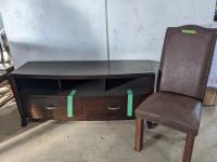 TV Stand and Dining Chair