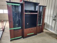 3 Piece Entertainment Center, TV Stand and Dining Chair