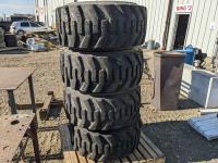 (4) Goodyear 14-17.5 Skid Steer Tires On Rims