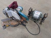 King Canada 6 Inch Bench Grinder and Makita Mitre Saw