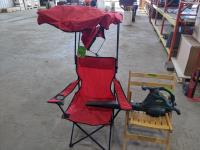 Lawn Chair, Folding Chair and Leaf Blower