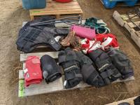 Flak Jacket, (2) Saddle Blanket Racks, Assorted Ankle Boots