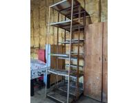 (3) Metal Shelf Units