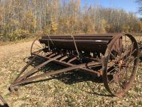 Antique End Wheel Double Disc Seed Drill