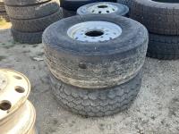 (2) 445/65R22.5 Tires W/ (1) Alcoa Aluminum Rim