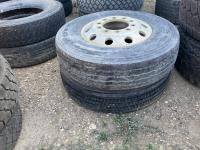 (2) 11R22.5 Tires W/ (1) Alcoa Aluminum Rim