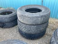 (3) 315/80R22.5 Tires