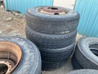 (4) 11R22.5 Tires w/ Rims