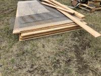 Qty of Lumber w/ Metal Fencing 