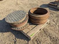 (5)  IF80 Manhole Covers & (5) 1 1/2" Extension Frames