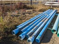 (7) 20 Ft Blue 6 Inch PVC Pipe