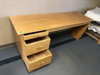 (1) 30 Inch X 60 Inch Metal Desk, (1) 24 Inch X 74 Inch Wood Desk